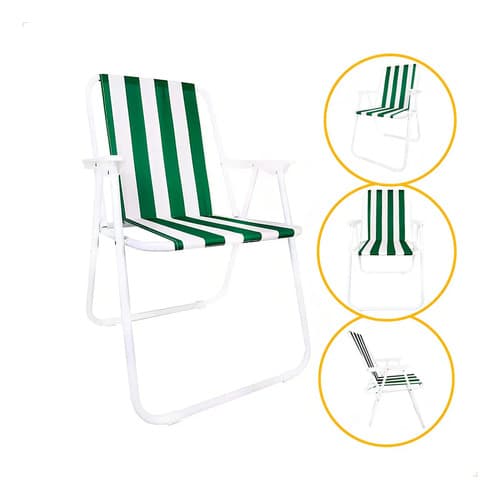 Silla De Playa Plegable Para Acampar, Piscina, Portátil Verde Oscuro