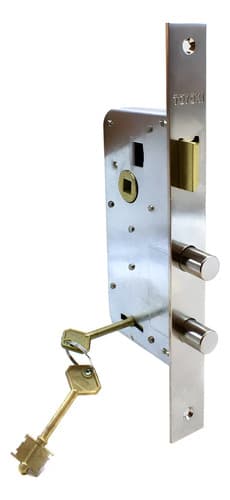 Cerradura Tipo 810-s Para Puerta Toyoki Lh-3049 Color Platea Plateado