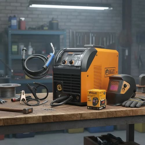 Soldadora Secur Inverter 4 En 1 220a Mig/mma Mag Color Combinado