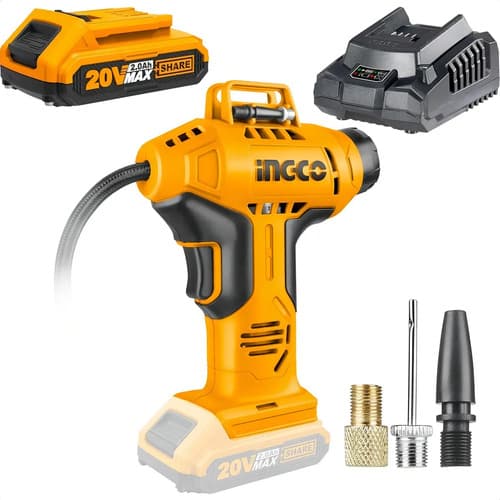 Compresor De Aire Tipo Pistola De Batería Ingco De 20 V Con 60