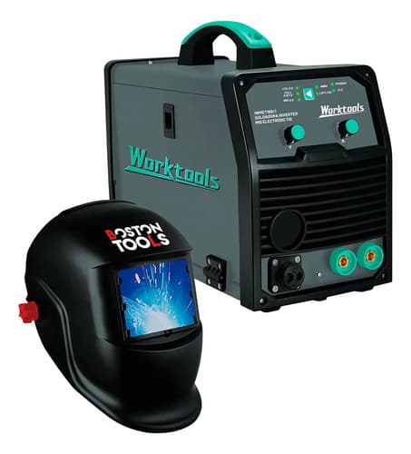 Soldadora Inverter Mig Tig Electrodo Work Tools Con Función Gas Gris Oscuro