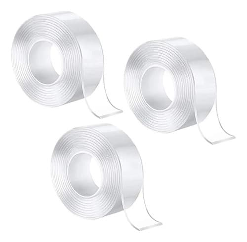 Pack X3 Cinta Doble Contacto Cinta Doble Faz Cinta Magica 5m Color Transparente