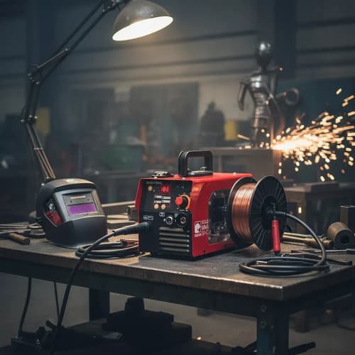 Soldadora Inv Igbt Mma Mig Sin Gas 120a + Careta +1k Alambre Rojo