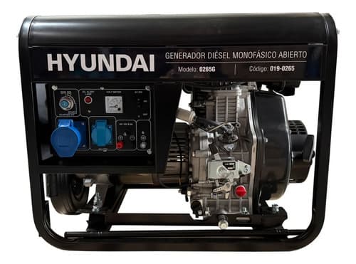 Generador Diésel Monofásico Abierto 5.5kw Hyundai