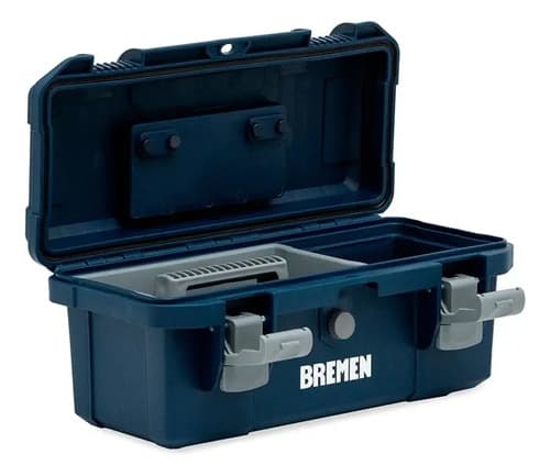 Caja Herramientas Plastica Mediana 45cm Bremen Color Azul
