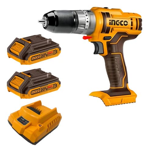 Taladro Inalámbrico Ingco P20s Con 2 Baterías Y Cargador