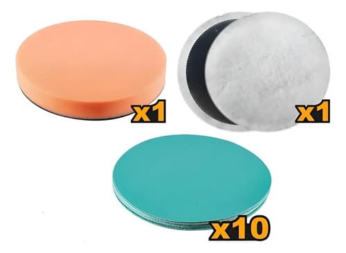Kit Pad 12 Piezas Ingco Pulido Para Pulidora Auto Metal