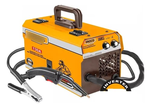 Soldadora Inverter Mig 130 Amper, Sin Gas Igbt Ingco Fc13012 Amarillo
