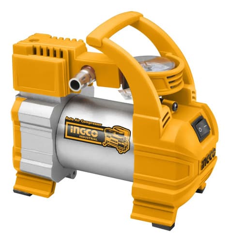 Compresor Inflador Ingco Conecta A Auto 10 Bar Color Naranja Frecuencia 10a Naranja Claro