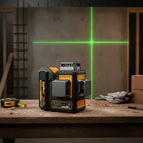 Nivel Laser Premium Tolsen 20v, 12 Lineas, Diodo Verde, Acc