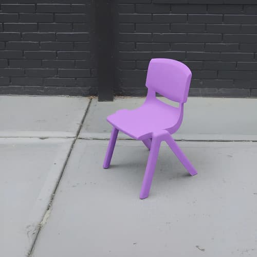 Silla De Plastico Niños - Asiento Iantil - Color Violeta Sin Tapizado