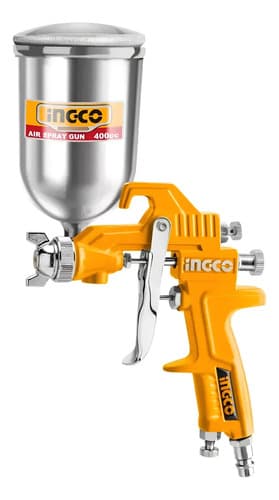 Pistola Pintar 400cc Base Coat 1.5mm Ingco Asg4042 Naranja Claro