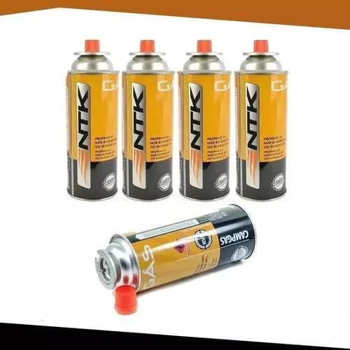12 Latas De Recarga De Gas Campgas Ntk 227 G Para Chimenea Blanco
