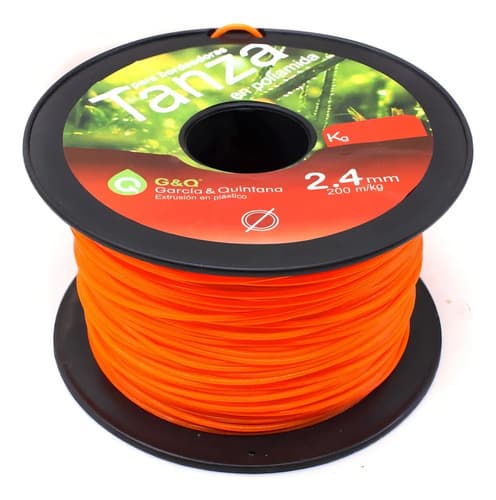 Tanza Bordeadora Redonda 2.4mm 200m Uruguay Color Naranja