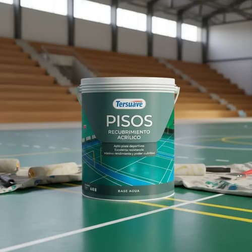 Pintura Piso Tersuave 4 Litros Varios Colores Negro Mate