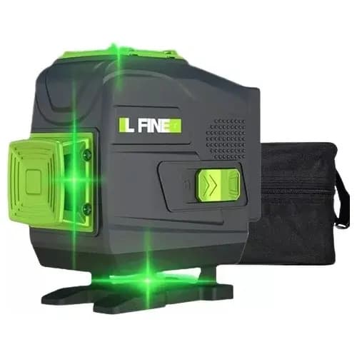 Nivel Laser 12 Lineas, Diodo Verde, 2 Baterias, Soporte Iman