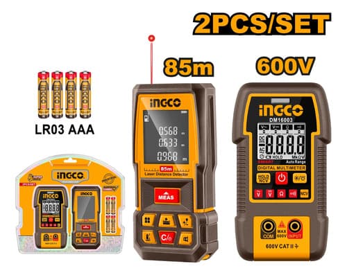 Kit Medidor Distancia 85mts + Tester Multimetro Digital 600v