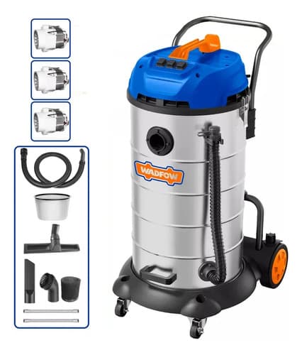 Aspiradora 90lt 3600w 3 Motores X 1200w Wvr5a90 Wadfow Azul