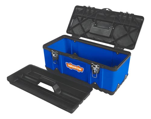 Caja P/herramientas 18.5 Broche De Metal C/bandeja Color Azul
