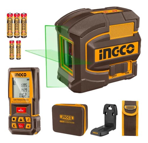 Nivel Laser 35m + Medidor De Distancia 75m Ingco Cosll0401