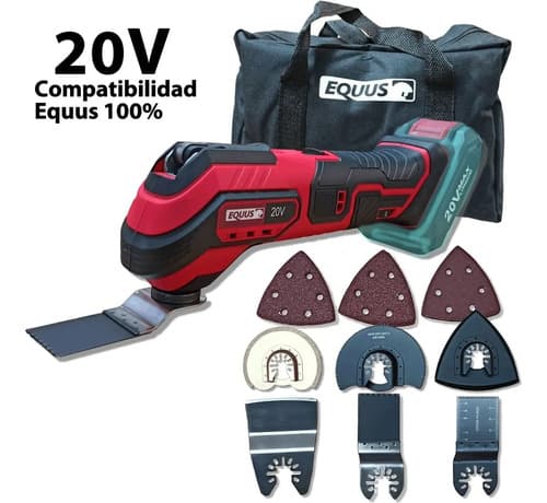Sierra Multifunción Oscilante Equus 20v Color Rojo Frecuencia 0