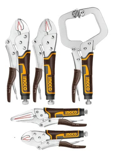 Set Kit Alicates De Presion 5 Piezas Ingco Cos23091