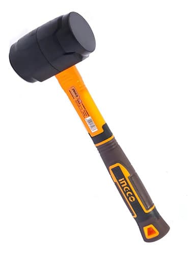 Combo Martillo Mazo De Goma 16oz Ingco Hruh8816