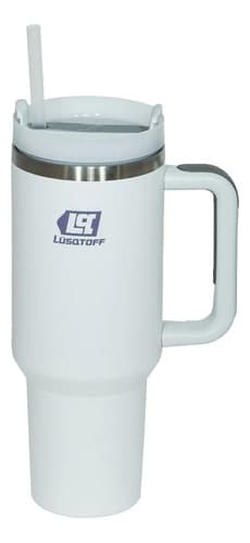 Vaso Térmico Lusqtoff 1.2 Lt Blanco Acero Inox Manija Stan Liso