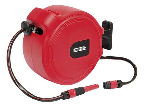 Manguera Con Carretel Retráctil Equus Para Agua 20m Premium Rojo