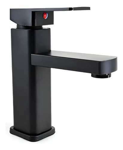 Canilla Negra 18cm Tubular Italomix Lh-3324 Negro Mate