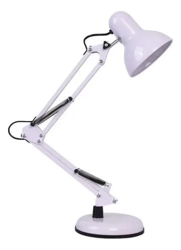 Lámpara Escritorio Articulada Cm Morza 65cm Metal Blanca