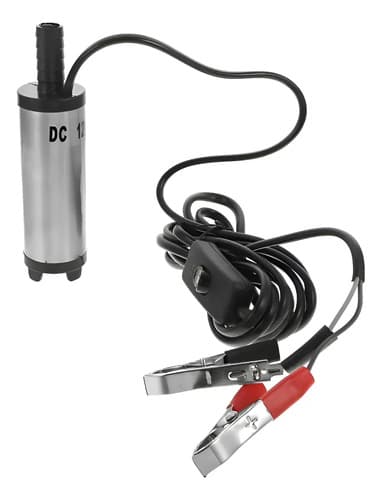 Bomba Sumergible Trasiego 12 V Diesel Gasoil 30 Litros X Min Plateado