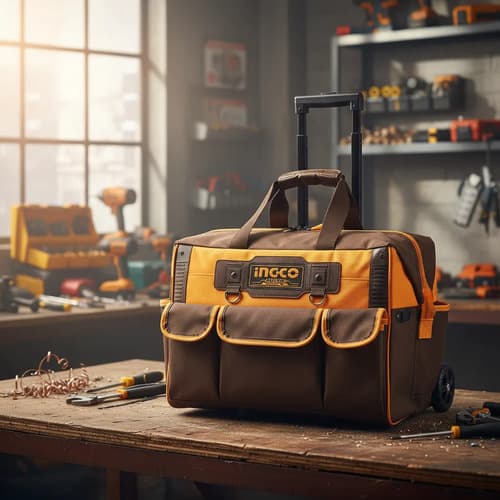 Bolso Valija Rolling Rigida 20 Porta Herramientas C/ 19 Bols Naranja Claro