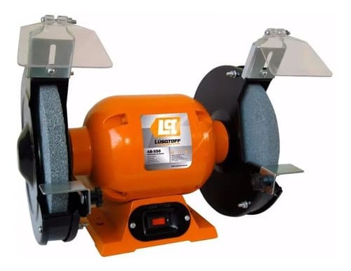Amoladora De Banco Piedra Esmeril 550w 8'' Lusqtoff Ab-550 Color Naranja