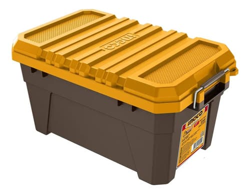 Caja De Herramientas Reforzada De 45 Ml De Ingco Pbx2502 Naranja