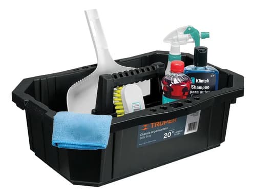 Caja Organizadora Truper 20 Para Herramientas Y Limpieza Reforzada Negro