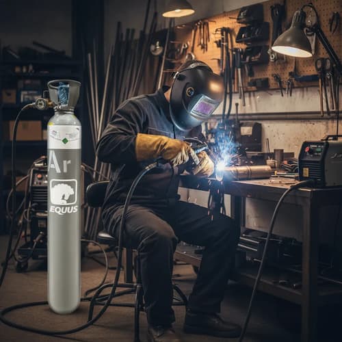 Cilindro Tubo De Argon Para Soldar Tig 2 Mts, Cargado Nuevos Gris
