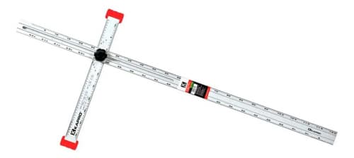Escuadra De Aluminio Tipo T Ajustable P/drywall 120cm Kapro Color Blanco