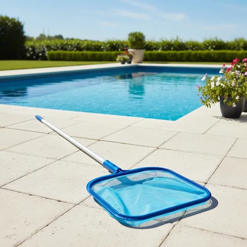 Calderin Plano Para Piscina Con Mango 155 Cms Largo Mf Shop
