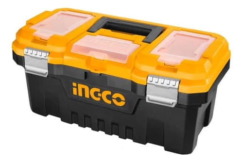 Caja Valija Herramientas 20 Broche Metal Ingco Pbx2002 Color Amarillo Negro