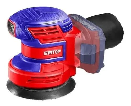 Lijadora Roto Orbital A Bateria 125mm Emtop Elps201250 Color Azul Y Rojo Azul/rojo