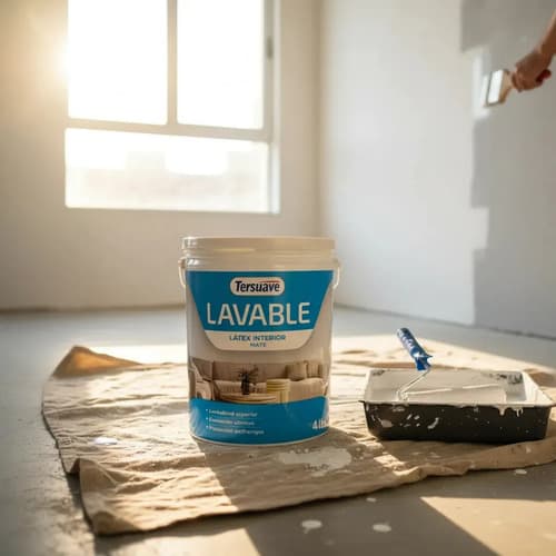 Pintura Para Interior 4 Litros Super Lavable Tersuave Mf Blanco