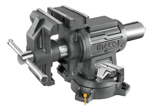 Morsa De Banco Multiproposito Ingco Hbv085 125mm Base Girato Gris