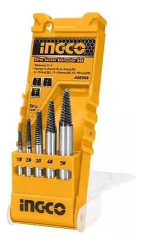 Contra Macho Extractor De Tornillos Kit Ingco