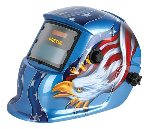 Careta Electrónica Soldar Pretul Águila Alta Calidad Azul Acero Careta Electrónica
