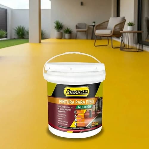 Pintura De Látex Pensilvania Pisos Y Paredes Latex Acrílico Amarillo Mate