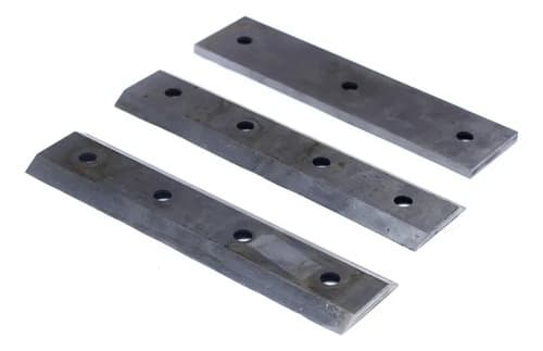 Set 2 Cuchillas Y Afilador Para Chipeadora De Ramas 8 Plateado