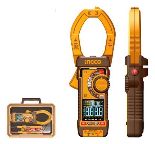 Pinza Amperimétrica Digital Ac 1000a Ingco Dcm610001