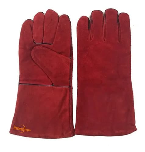 Pares Guantes Para Soldar Descarne Rojo Estandar Rojo Rojo