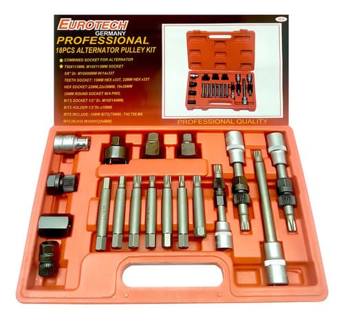 Extractor Poleas Alternador - Kit 18 Piezas | Eurotech